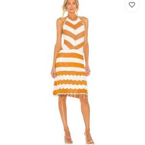 Revolve BCBGENERATION Sweater Halter Dress in‎ Ivory & Caramel Spice XS Women’s